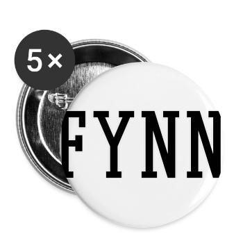 Fynn - Lot de 5 grands badges (56 mm) - blanc - Devant