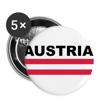 Austria Austria flag gift - Buttons large 2.2''/56 mm (5-pack) - white - Front