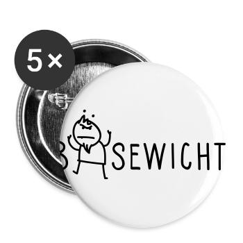 Bösewicht - Buttons groß 56 mm (5er Pack) - Weiß - Vorne