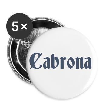 Connard - Lot de 5 grands badges (56 mm) - blanc - Devant