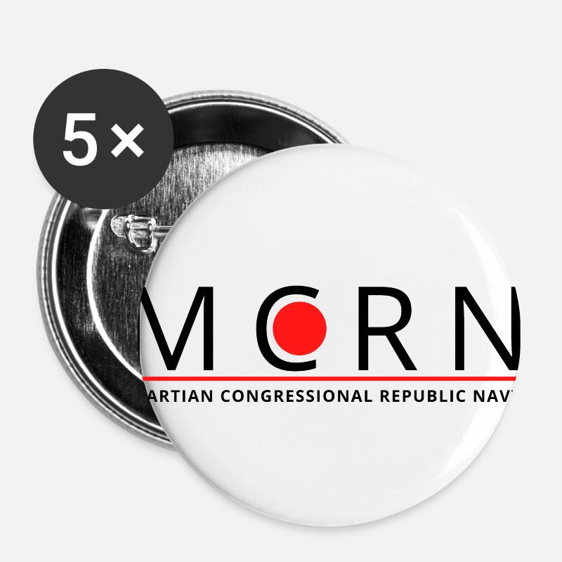 MCRN - Buttons large 2.2''/56 mm (5-pack) - white