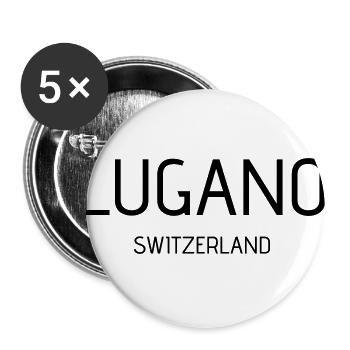 Lugano - Buttons groß 56 mm (5er Pack) - Weiß - Vorne