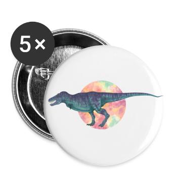 Tyrannosaurus Rex Powerful Predator - Buttons large 2.2''/56 mm (5-pack) - white - Front