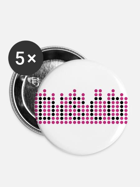 disco 2c equalizer DE - Buttons groß 56 mm (5er Pack) - Weiß