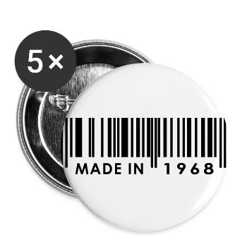 Anniversaire 1968 - Lot de 5 grands badges (56 mm) - blanc - Devant