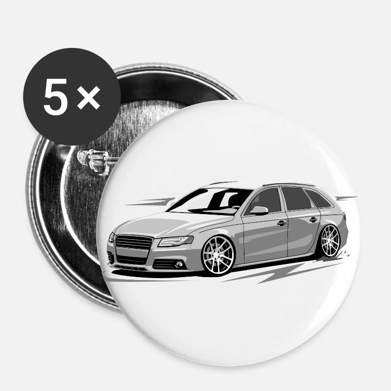 RS4 B8 A4 low style without driver tuning car - Buttons large 2.2''/56 mm (5-pack) - white