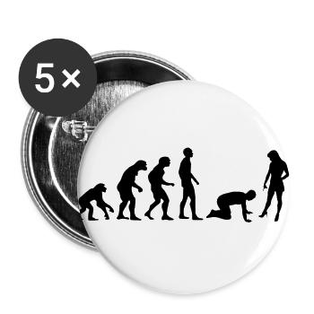 Evolution man - Buttons large 2.2''/56 mm (5-pack) - white - Front