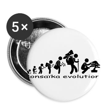 pictot_evolution - Lot de 5 grands badges (56 mm) - blanc - Devant