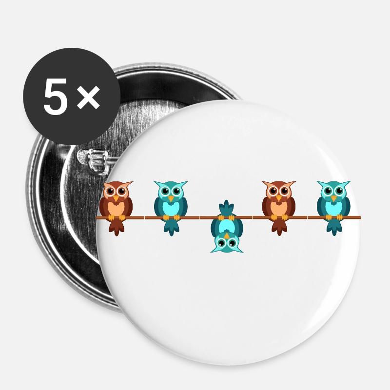 Be different - Buttons large 2.2''/56 mm (5-pack) - white