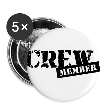 crew member - Buttons large 2.2''/56 mm (5-pack) - white - Front