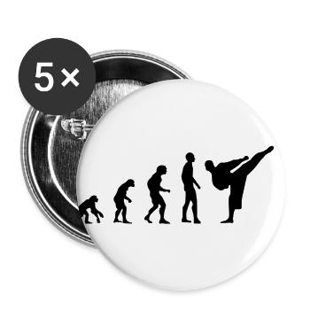 KARATE - Lot de 5 grands badges (56 mm) - blanc - Devant