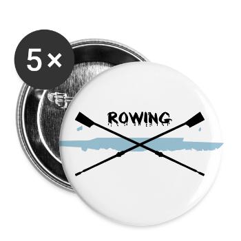 Rowing - Buttons large 2.2''/56 mm (5-pack) - white - Front