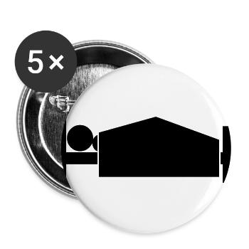 morning bed - Buttons large 2.2''/56 mm (5-pack) - white - Front