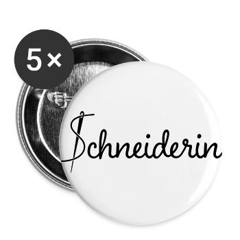 schneiderin - Buttons groß 56 mm (5er Pack) - Weiß - Vorne