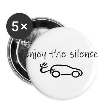 enjoy the silence e auto b - Buttons groß 56 mm (5er Pack) - Weiß - Vorne
