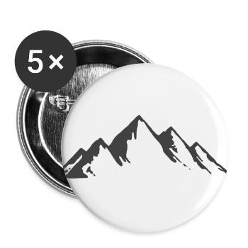 Mountain Hiking Mountaineering Hiking Mountains Mountains - Buttons large 2.2''/56 mm (5-pack) - white - Front