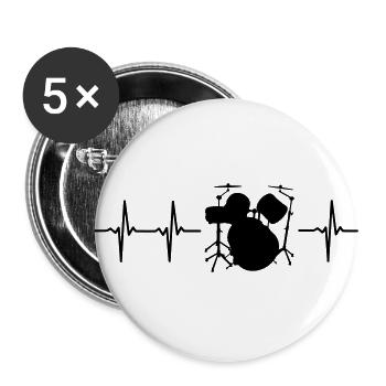 Fûts énonciations drôles idée cadeau T-shirt - Lot de 5 grands badges (56 mm) - blanc - Devant