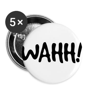 Wahh! - Lot de 5 grands badges (56 mm) - blanc - Devant