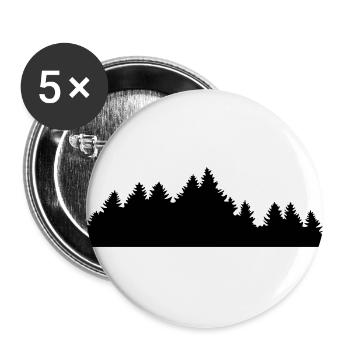 Wald - Buttons groß 56 mm (5er Pack) - Weiß - Vorne