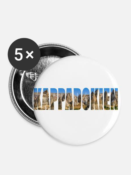 kappadokien panorama - Buttons groß 56 mm (5er Pack) - Weiß