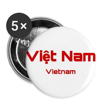 Vietnam - Country - Buttons large 2.2''/56 mm (5-pack) - white - Front