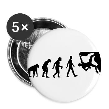 Climbing Klettern - Buttons groß 56 mm (5er Pack) - Weiß - Vorne