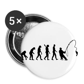 evolution fly fishing - Buttons large 2.2''/56 mm (5-pack) - white - Front