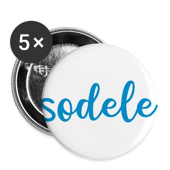 sodele - Buttons groß 56 mm (5er Pack) - Weiß - Vorne