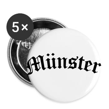 Münster - meine Stadt - Buttons groß 56 mm (5er Pack) - Weiß - Vorne