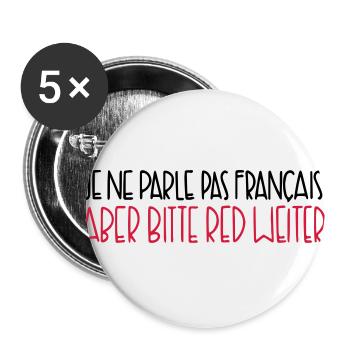 I can not speak French, but please keep it up. - Buttons large 2.2''/56 mm (5-pack) - white - Front