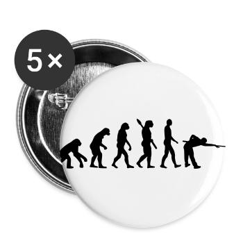 Billard - Buttons groß 56 mm (5er Pack) - Weiß - Vorne