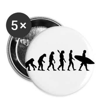 Evolution Surfen - Buttons groß 56 mm (5er Pack) - Weiß - Vorne