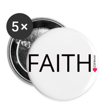 Faith George Michael Fan Gift - Buttons large 2.2''/56 mm (5-pack) - white - Front