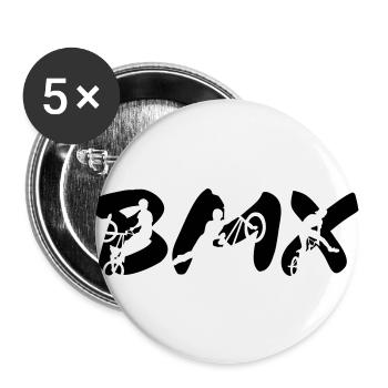 BMX - Buttons groß 56 mm (5er Pack) - Weiß - Vorne