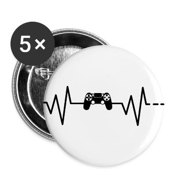Herzschlag Gaming PS 4 Play Station Controller Pad - Buttons groß 56 mm (5er Pack) - Weiß - Vorne