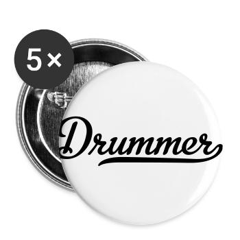 drummer - Buttons large 2.2''/56 mm (5-pack) - white - Front