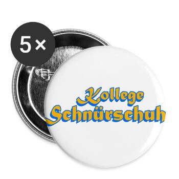 lustiger spruch Kollege Schnuerschuh - Buttons groß 56 mm (5er Pack) - Weiß - Vorne