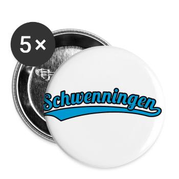 Schwenningen Fan Design Schwenninger Neckar Stadt - Buttons groß 56 mm (5er Pack) - Weiß - Vorne