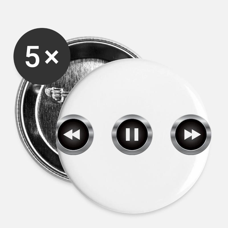 Audio control buttons - Buttons large 2.2''/56 mm (5-pack) - white