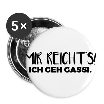 I have enough! I go for a walk. - Buttons large 2.2''/56 mm (5-pack) - white - Front