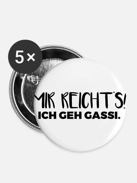 I have enough! I go for a walk. - Buttons large 2.2''/56 mm (5-pack) - white
