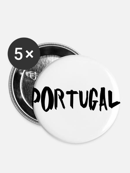 Portugal - Buttons groß 56 mm (5er Pack) - Weiß