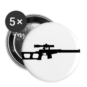 VSS - Lot de 5 grands badges (56 mm) - blanc - Devant