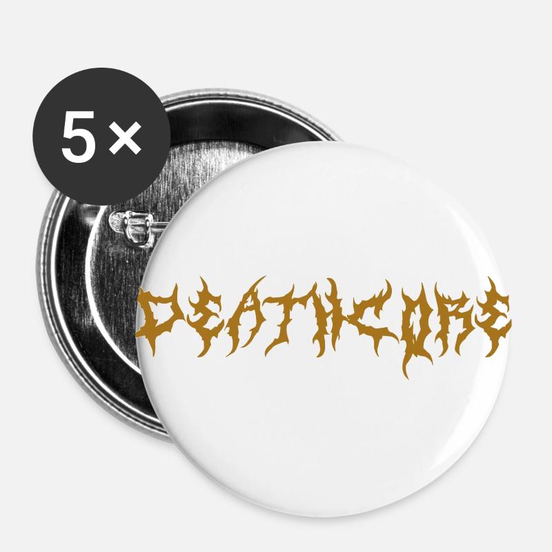 Deathcore - Buttons large 2.2''/56 mm (5-pack) - white