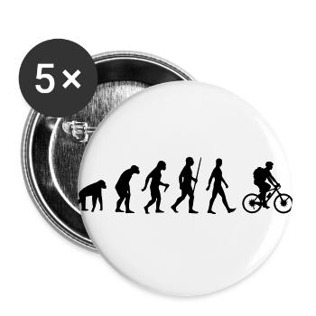 Evolution bicycle bike tour MTB mountains tour mountain - Buttons large 2.2''/56 mm (5-pack) - white - Front