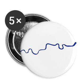 lundun river blue - Buttons large 2.2''/56 mm (5-pack) - white - Front