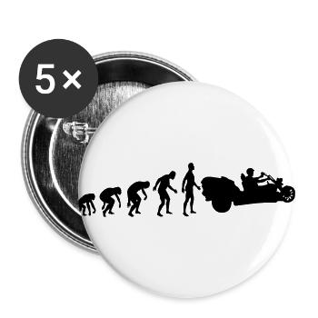 Trike evolution - Buttons large 2.2''/56 mm (5-pack) - white - Front