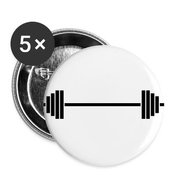 Bodybuilding dumbbell - Buttons large 2.2''/56 mm (5-pack) - white - Front