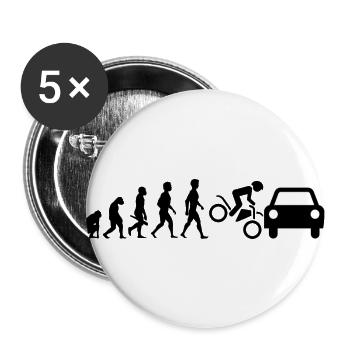 motorcycle moped motorcycle motorbike evolution4 - Buttons large 2.2''/56 mm (5-pack) - white - Front