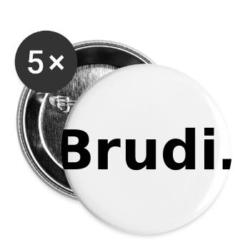 Brudi. The dear brother aka Brudi - Buttons large 2.2''/56 mm (5-pack) - white - Front
